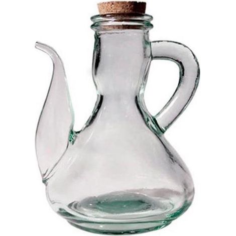 SAN MIGUEL aceitera alcuza vidrio 1/2 l 5379 , Aceitera vidrio 1/2L. 5379. -Marca: San Miguel. -Material: vidrio. -Con tapón de corcho. -Con asa para facilitar su uso. -Capacidad: