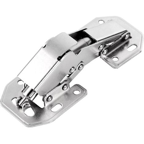 Juego de 8 bisagras de acero inoxidable para puertas de armario, bisagras invisibles de 105 x 44 mm para puertas de muebles, esquina de 90 grados (1/5)