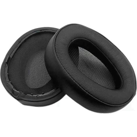 1 paire de coussinets d'oreille en mousse pour casque Sony MDR-100AAP 100A H600A, housses de coussinets de rechange noires (1/5)