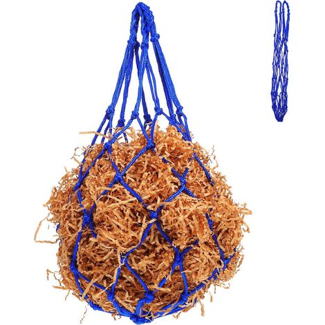 Sac d'alimentation en filet bleu pour volailles, lot de 4 en nylon. (1/5)