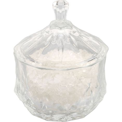Bol démagnétisant en cristal artificiel, boîte de rangement pour bijoux, bonbonnière décorative en verre avec couvercle pour bonbons, bijoux et petits objets. (1/5)