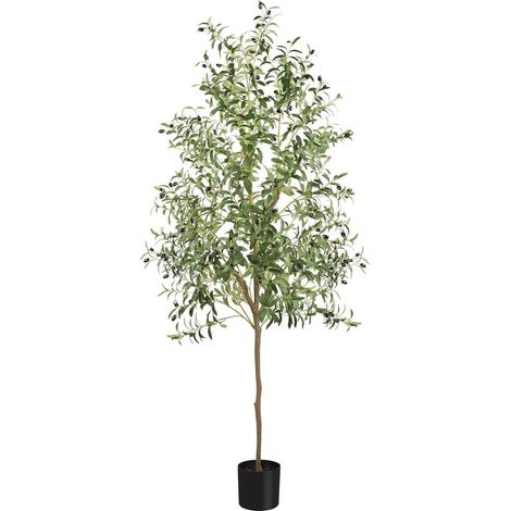 Künstlicher Olivenbaum 210cm mit Früchten, Kunstpflanze für Innenbereich (1/5)