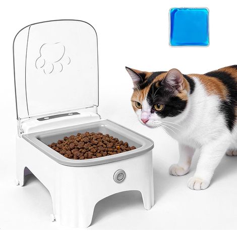 Bol pour Chiens avec Capteur Infrarouge, 500ml Mangeoire Automatique, Distributeur Croquettes Chat Automatique avec Interrupteur Programmé, Distributeur Automatiques pour Alimentation Sèche/Humide (1/5)