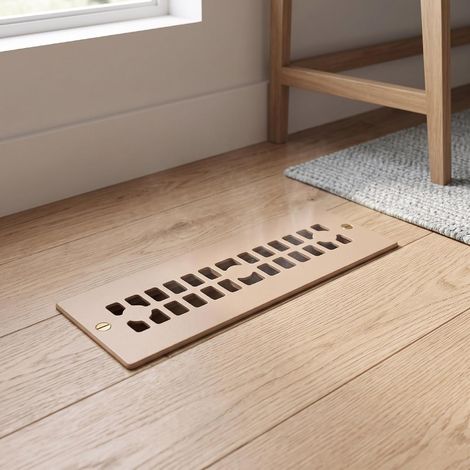 Registre de Plancher pour Camping-car 2x10 Pouces Couvercle  Construction en Alliage D'aluminium, Antirouille, Respectueux des Animaux de Compagnie, Convient aux évents de Sol de (1/5)