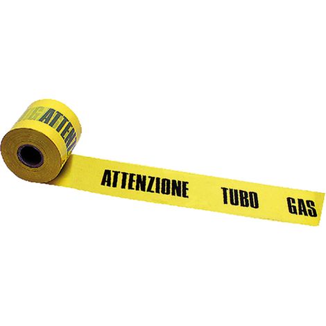 Nastro Segnaletico per Tubo Gas Giallo