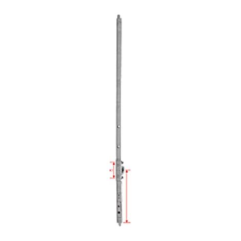 Crémone inverseur F15 cote D fixe recoupable en partie haute G-13797 cote D 980 mm longueur 2097 mm 2 galets - FERCO