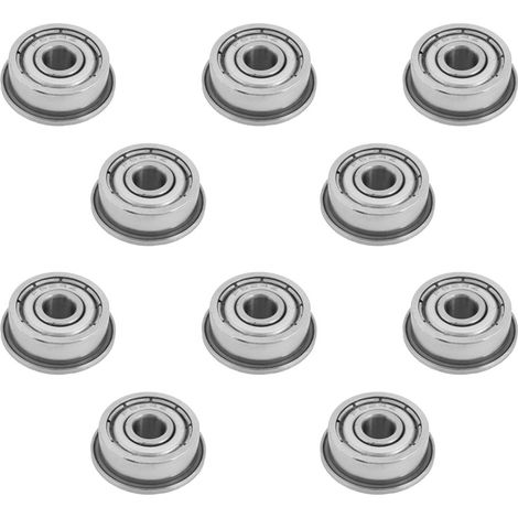 10 Miniatur-Doppeldichtungs-Flanschkugellager F624ZZ 4x13x5 mm (1/5)