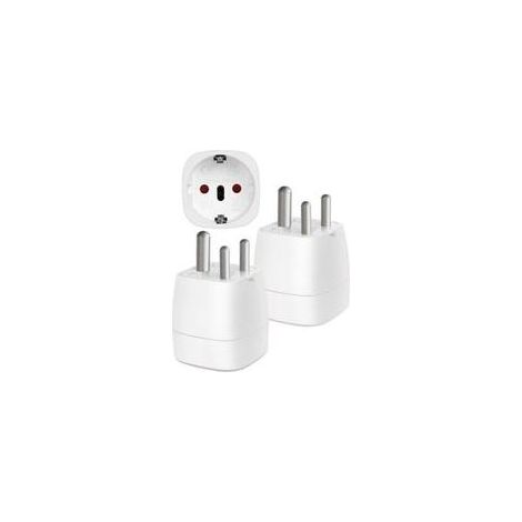 Adaptateur de voyage UE vers prise type D – Lot de 2 pièces pour l’Inde, le Népal, le Sri Lanka et le Mozambique (1/5)