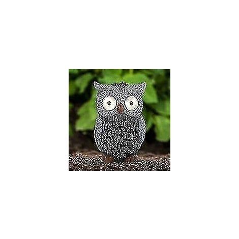 Lampe de sol solaire LED extérieure Ssxjv, éclairage de jardin, allée, balcon, motif hibou et pierre (1/3)