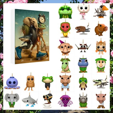 Calendrier De L'Avent - Pendentif En Acrylique - Thème Créature Fantastique - Pour Enfants Et Adultes - 24 Pièces (1/5)
