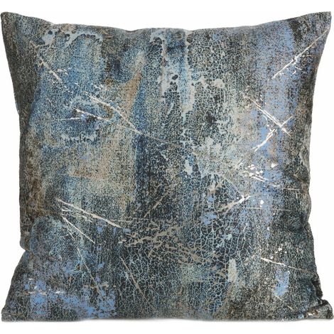 Ester Kissenbezug 45x45 cm türkisfarbener Samt (1/3)