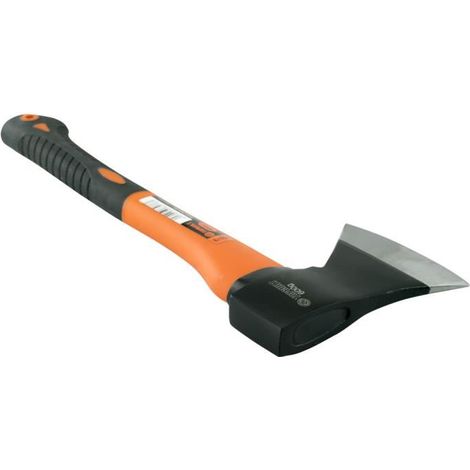 Hachette 1kg avec manche fibre 380mm – Pour bois dur – Coupe nette sans éclat – Outil professionnel – Equinoxe