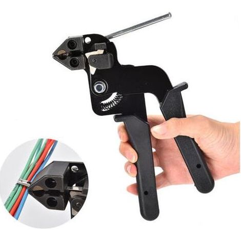 Pistolet d'attache de Câble en Acier Inoxydable, Pince pour Serre-Câbles en Acier Inoxydable avec Fonction de Coupe, Pistolet à Attache Métallique, Pistolet de Serrage Outil de Serrage (1/5)