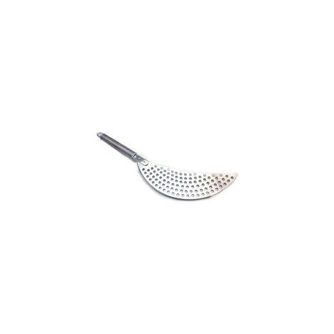 Filtre à fondue, marmite en acier inoxydable robuste avec poignée, en forme de croissant, filtre à disque résistant, bonde multifonction, bonde à résistance (type poignée)-Crezuo