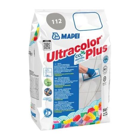 MAPEI - ULTRACOLOR PLUS MALTA CEMENTIZIA AD ALTE PRESTAZIONI 5 KG. COLORE 112 GRIGIO MEDIO 6011245A