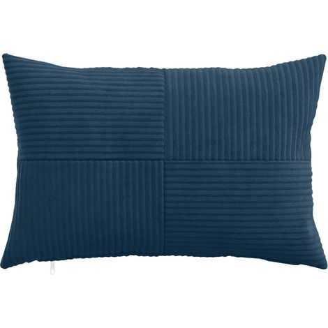 vidaXL Funda de almohada 2 pcs ALMELO Azul marino 50 x 75 cm pana (1/2)