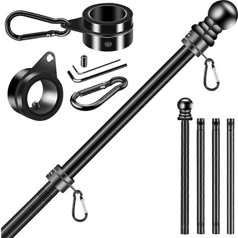 Fahnenmast-Set für die Hausveranda, 1,8 m hoher, verdickter Wandfahnenmast