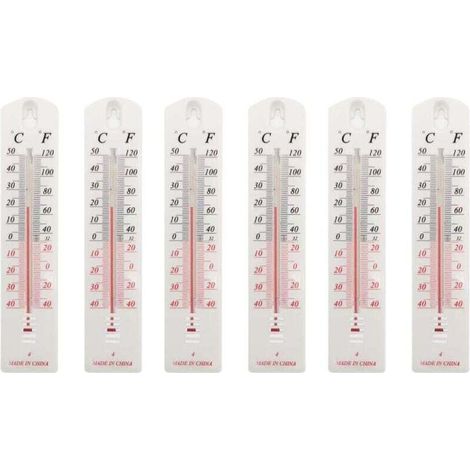 Lot de 6 thermomètres muraux Ulisem pour intérieur et extérieur