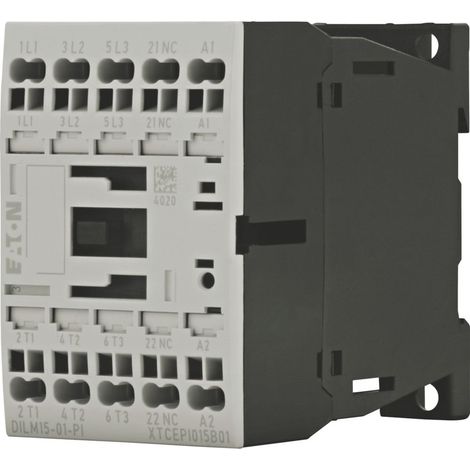 Eaton Leistungsschütz, 3-polig, 380 V 400 V 7,5 kW, 1 Ö, 24 V DC, Gleichstrombetätigung, Push-in-Klemmen,  199258