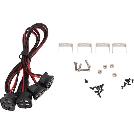 Phare LED RC 16 DEL 4 Projecteurs Noir, Accessoire Universel pour Voiture RC Durable (1/5)