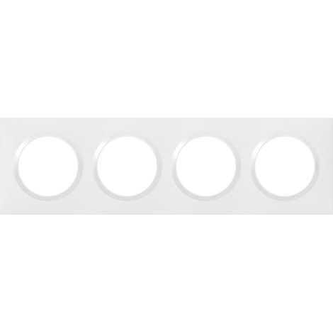 Legrand – Plaque carrée dooxie 4 postes – Finition blanche – Installation horizontale/verticale – Compatible avec mécanismes Dooxie