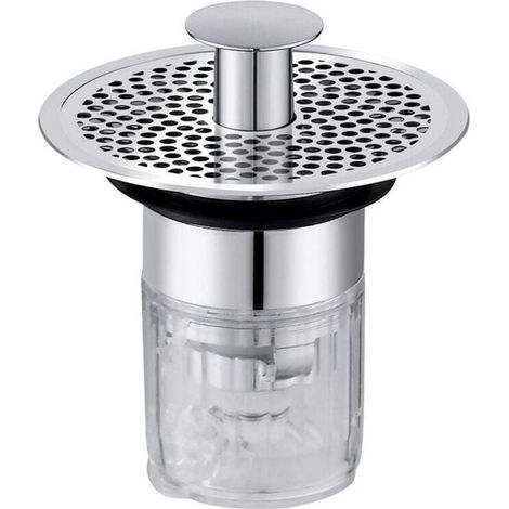 Universeller Waschbeckenablauf, Pop-Up-Waschbeckenablauf, Waschbeckenablauf mit Anti-Verstopfungs-Sieb, Universeller Waschbeckenablauf mit magnetischem Wasserventil 34–38 mm