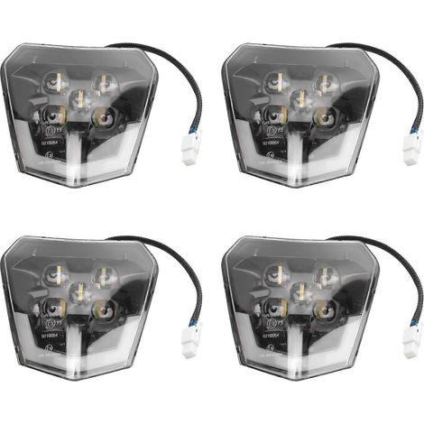 Phare LED 4X pour moto tout-terrain, enduro, pit bike, quad, TC, FE, TE, EXC, XCW, SXF, SX 125, 250, 300, 350, 450, 500, 530 (1/5)