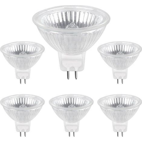 GU5.3 50W 220V Halogenlampe, 680lm Warmweiß 2700K, dimmbar, MR16 Halogen-Spotlampe, 6er-Pack (1/5)