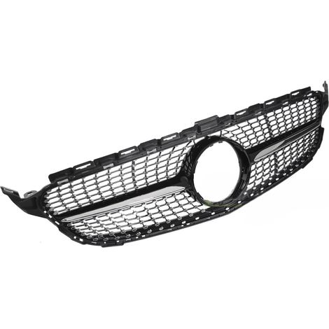 Grille calandre Mercedes classe C W205 de 2014 a 2018 Look Diamant Noir Chrome-42692971 (1/4)