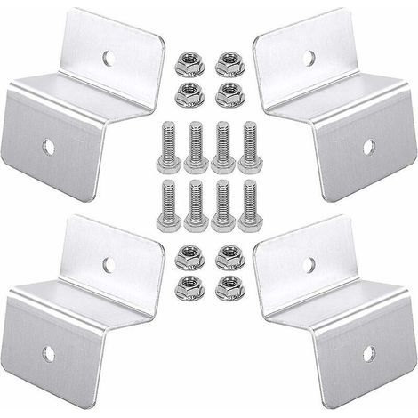 4-teiliges Montagehalterungsset für Solarmodule mit Muttern und Schrauben für Wohnmobile, Boote, Flachdächer und Campervans (1/5)