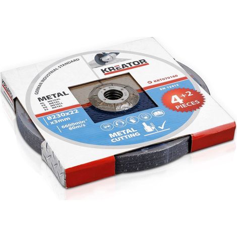 KREATOR Disques à tronçonner - métaux - Ø 230 x 3 mm - 6 pièces (1/2)