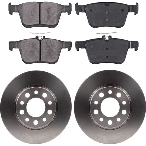 KIT FRENI POSTERIORI compatibile con AUDI A3 (8V1.8VK,8V7,8VE,8VS,8VM,8VA,8VF) - DISCHI + PASTIGLIE OEM: FDB4434,FDB4697 / DDF1895 /SOSTITUZIONE DIRETTA/BASSA POLVERE/SILENZIOSO (1/5)