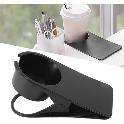 Tischclip-Halter für Tassen, Gläser und Becher mit schwarzer Kunststoffklemme zur Aufbewahrung im Homeoffice (1/5)