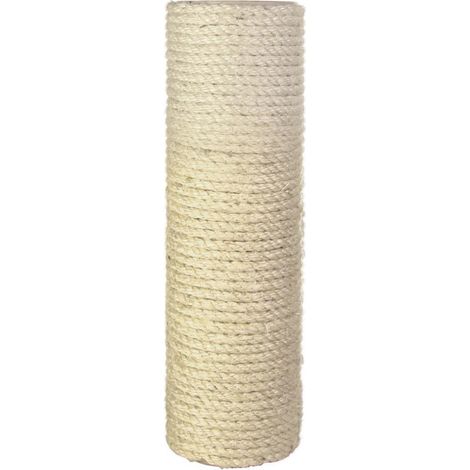 Poteau de rechange pour arbre à chat en sisal naturel ø 11 × 30 cm – Filetage M10 – Accessoires inclus – Pour animaux – Animallparadise