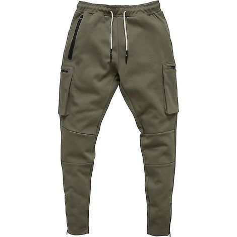 Pantalon cargo de sport camouflage pour homme, style européen/américain, idéal pour le fitness, la course et l'entraînement. Fermeture éclair tendance - Taille 5XL - Couleur identique à la photo (1/5)