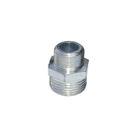 Nipplo doppio ridotto mm acciaio zincato  Diametro: 1/2”x3/8” (1/3)