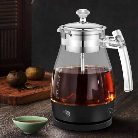 Théière électrique intelligente avec infuseur – Bouilloire à thé en verre 600 W, fonction réchauffage et protection anti-ébullition à sec – Sans BPA (1/4)