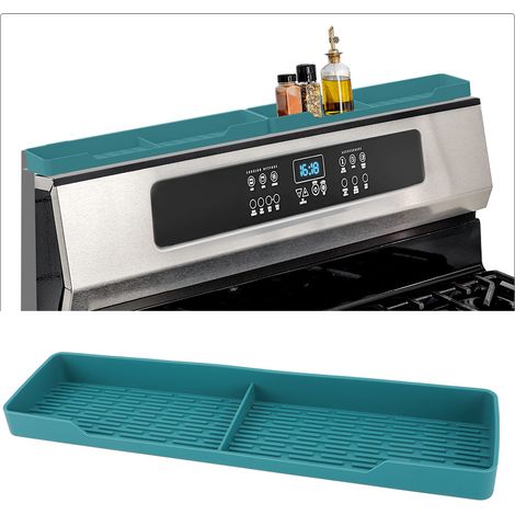 Backofen-Aufbewahrungsrost, Silikon-Gewürzregal für die Küche, robuster Magnetrost für die Backofenplatte, zweiteiliges Modell, dunkelgrün. (1/5)