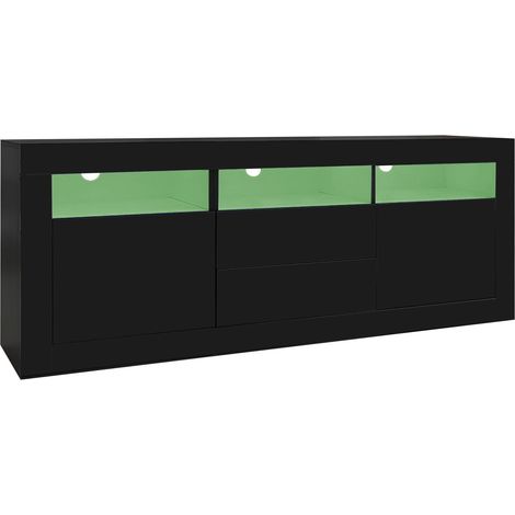 ELVMI Mobile TV con 2 Ante, 2 Cassetti, 3 Vani Aperti, LED e Passacavi, per Soggiorno, 160 × 35 × 60 cm (1/4)