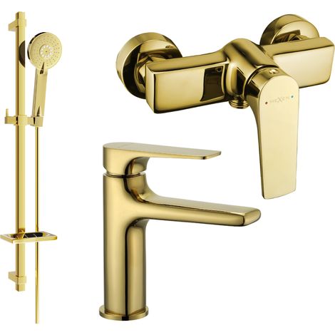 Mexen Lynx DQ40 Duschset, Gold - 745904DQ40-50 (1/4)
