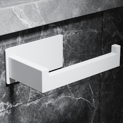 Porte Papier Toilette Auto-adhésif, Support Papier Toilette sans Percage Acier Noir Mat Inoxydable Porte Rouleau Toilette pour Salle de Bain (1/5)