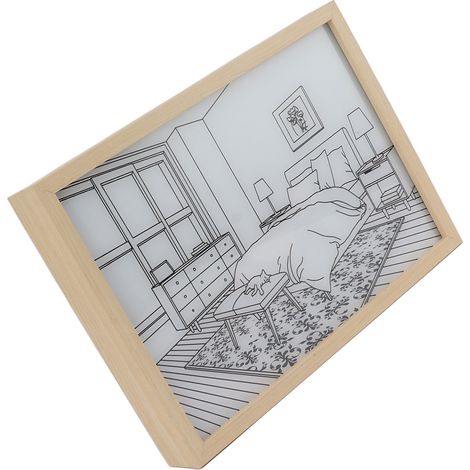 Grand tableau lumineux tricolore pour salon, table de chevet ou chambre. (1/5)