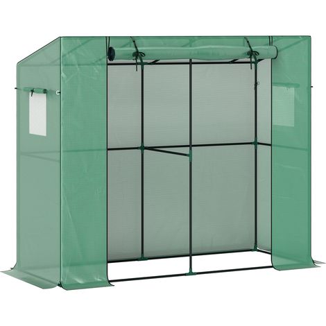 Mini serra a parete Irovami con porta sezionale e finestre a rete, resistente ai raggi UV, ideale per fiori, piantine, piante e ortaggi.