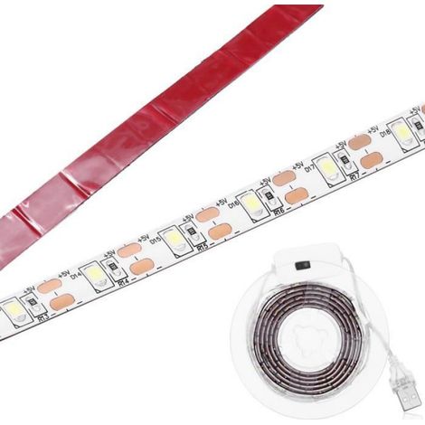 Bande LED Lumière de capteur,Auto-Adhésif Ruban lumineux LED flexible lumière corde Lampe éclairage pour chambre Escaliers Cabinet (1/4)