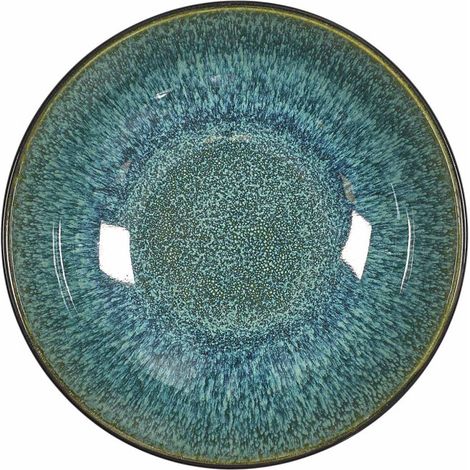 Lot de 6 Assiettes à Soupe "Elia" 18cm Vert (1/3)
