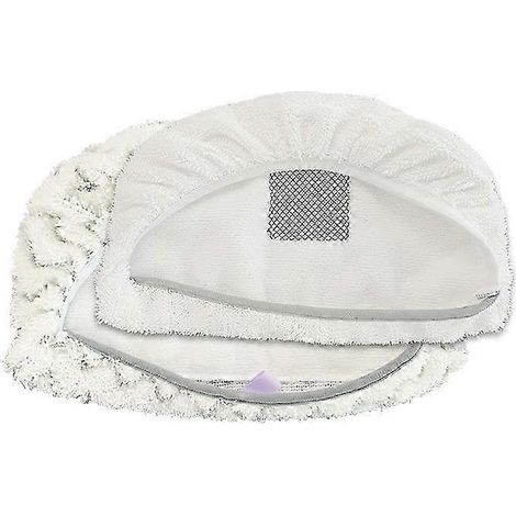 AURA Lot de 2 lingettes lavables pour balai vapeur Bissell Powerfresh 1940, 1544, 1440, 1544A, 2075A, 1806, 5938 et 1940 pièces détachées incluses. (1/5)