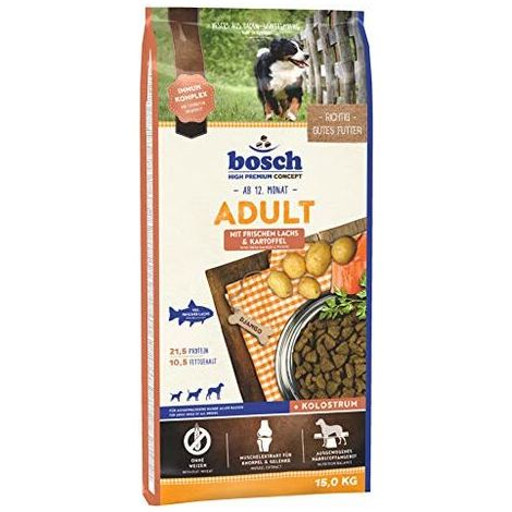 Bosch Adult Trockenfutter per Cani con Salmone Fresco e Patate � 15 kg (1/4)