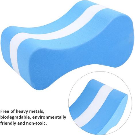 Planche de natation EVA pour enfants et adultes, idéale pour l'entraînement et l'apprentissage de la nage, flotteur bleu et blanc. (1/5)