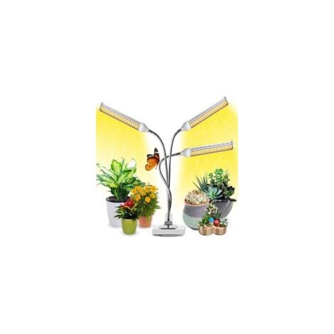Lampe de culture LED 315 perles – Spectre complet 470-610nm – 10 niveaux d'intensité – Minuterie 3/9/12 heures – Col de cygne flexible