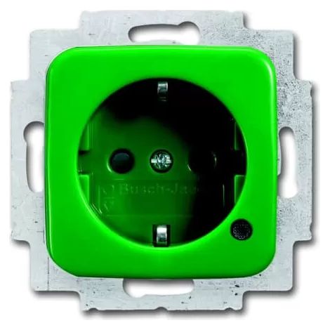 Busch Jaeger SCHUKO 20 EUCBL-13-212 Steckdosen-Einsatz grün RAL6032 Reflex SI (1/2)